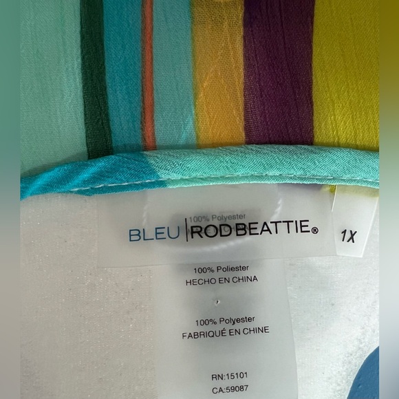 Bleu Rod Beattie India Bazaar Rainbow
Kaftan Sheer Tie Front Swimsuit Cover Up - Picture 6 of 6